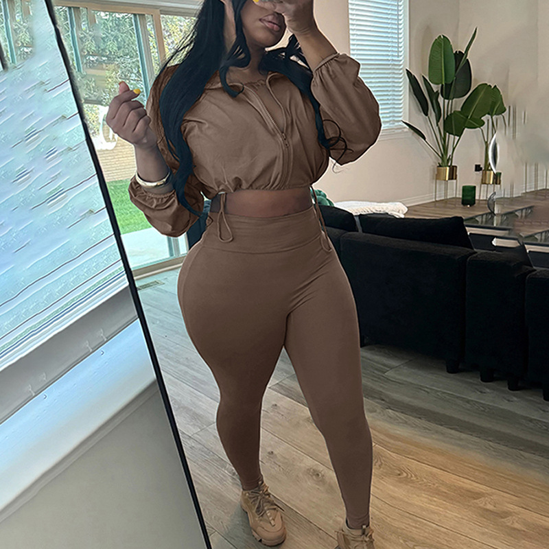 Cross-Border European American Style 2024 Spring And Autumn New Sexy Drawstring Waist-Cinching Crop Top High-Waisted_ecoleips.com