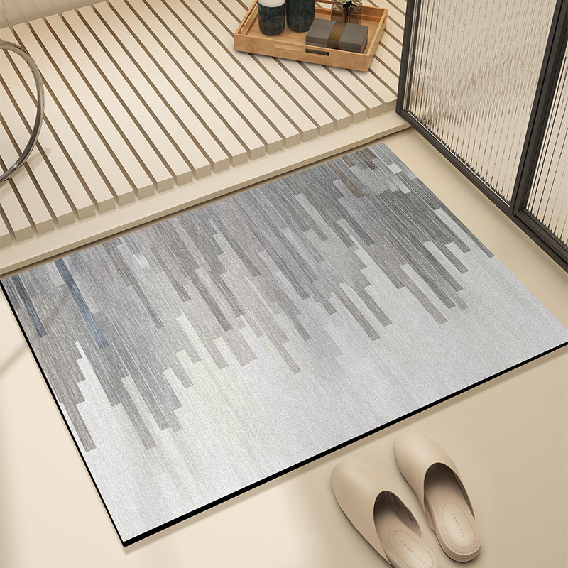 Alfombra de baño de lujo ligera de alta calidad, puerta de baño absorbente de agua resistente al desgaste antideslizante alfombra de barro de diatomas doméstica