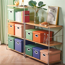 网红纸质收纳盒收纳箱有盖衣物书本整理箱储物箱杂物收纳大号纸箱