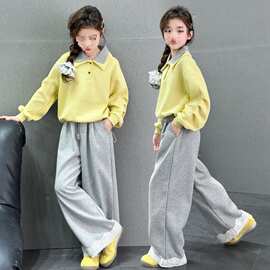 女童春装2025新款套装秋季儿童洋气时髦女大童春秋休闲运动两件套