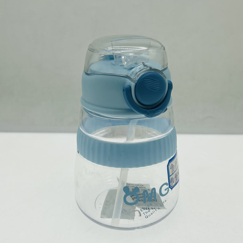 Espacio de Weilong-9019 Taza Linda taza de plástico taza de agua caliente de mano 500ml taza de agua de la paja de la Oficina del estudiante