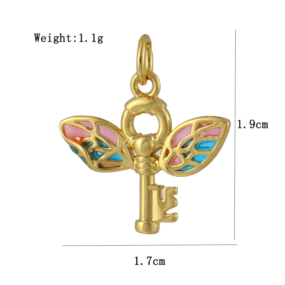 2g Weight Pendant Jewelry Making Type 14*16MM Jewelry Making Size Zircon Inlay Material DIY Jewelry Accessories Classification 1 Piece Quantity Copper Material Halloween Festival Dinosaur, Heart Shape, Bat Pattern Plating, Inlay Design IG Style Style 1 Piece 14*16MM Copper Zircon Dinosaur Heart Shape Bat Pendant 16