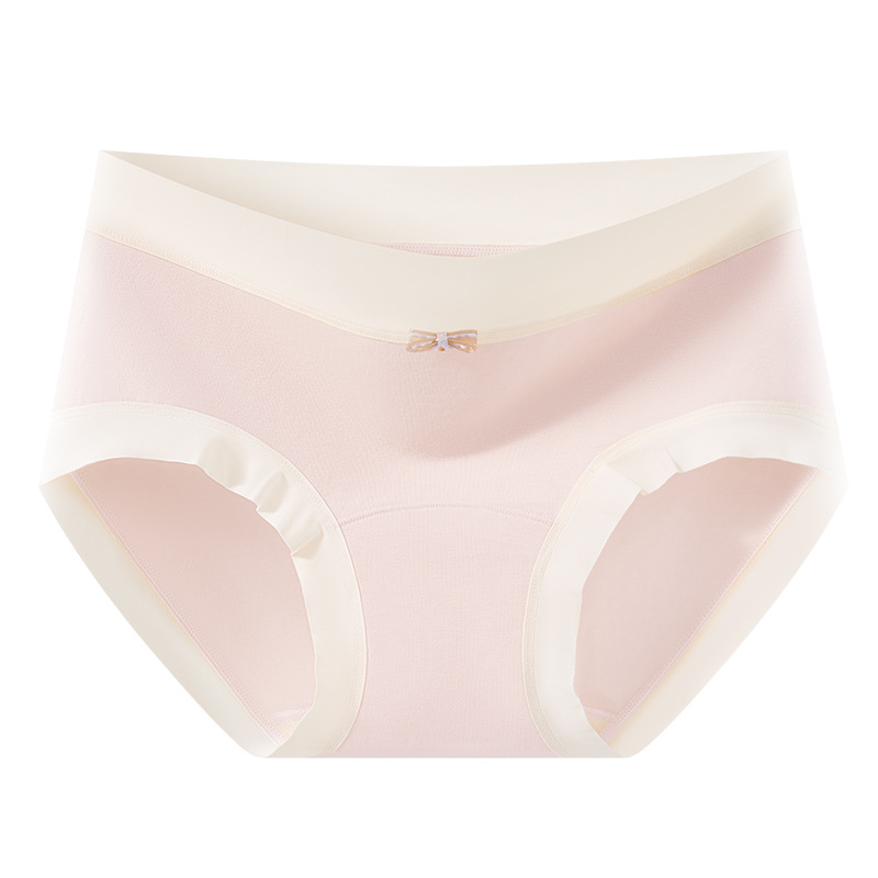 Una entrepierna de algodón para niñas de algodón de clase A entrepierna larga color de contraste cintura media sin costuras deportes transpirables 10A entrepierna antibacteriana ropa interior de mujer