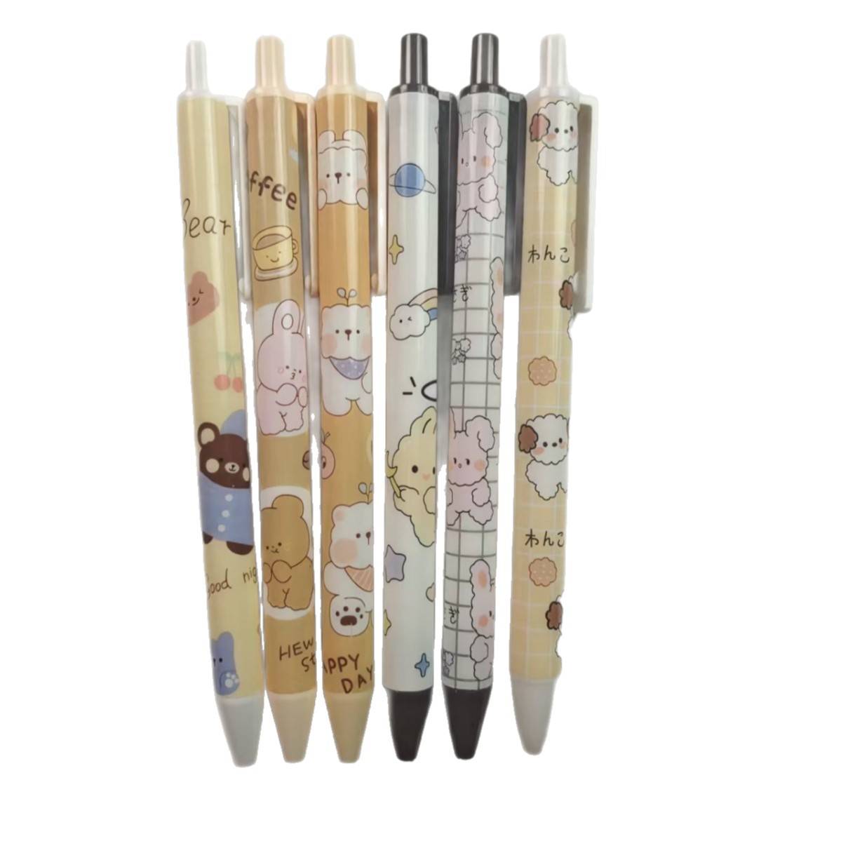 Lindo Oso de la vaca Pluma de gel de prensa Red de alto valor de color Pluma de agua creativa estudiante Papelería Oficina Pluma Firma