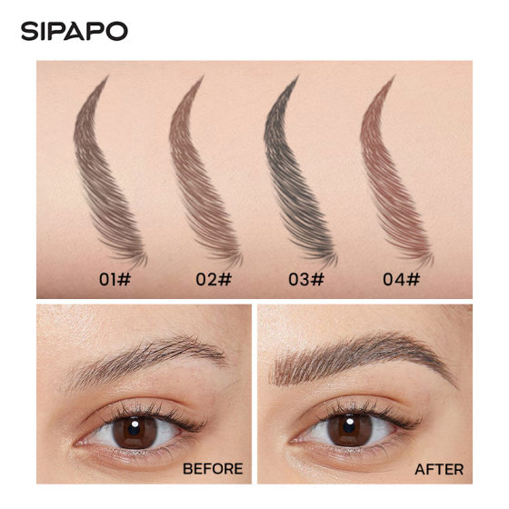 SIPAPO Liquid Water Eyebrow Pen Wild Hair Flow Waterproof Long-lasting Not Decolorizing Multi-function Pen Eyebrow Pen/Hauline Pen
