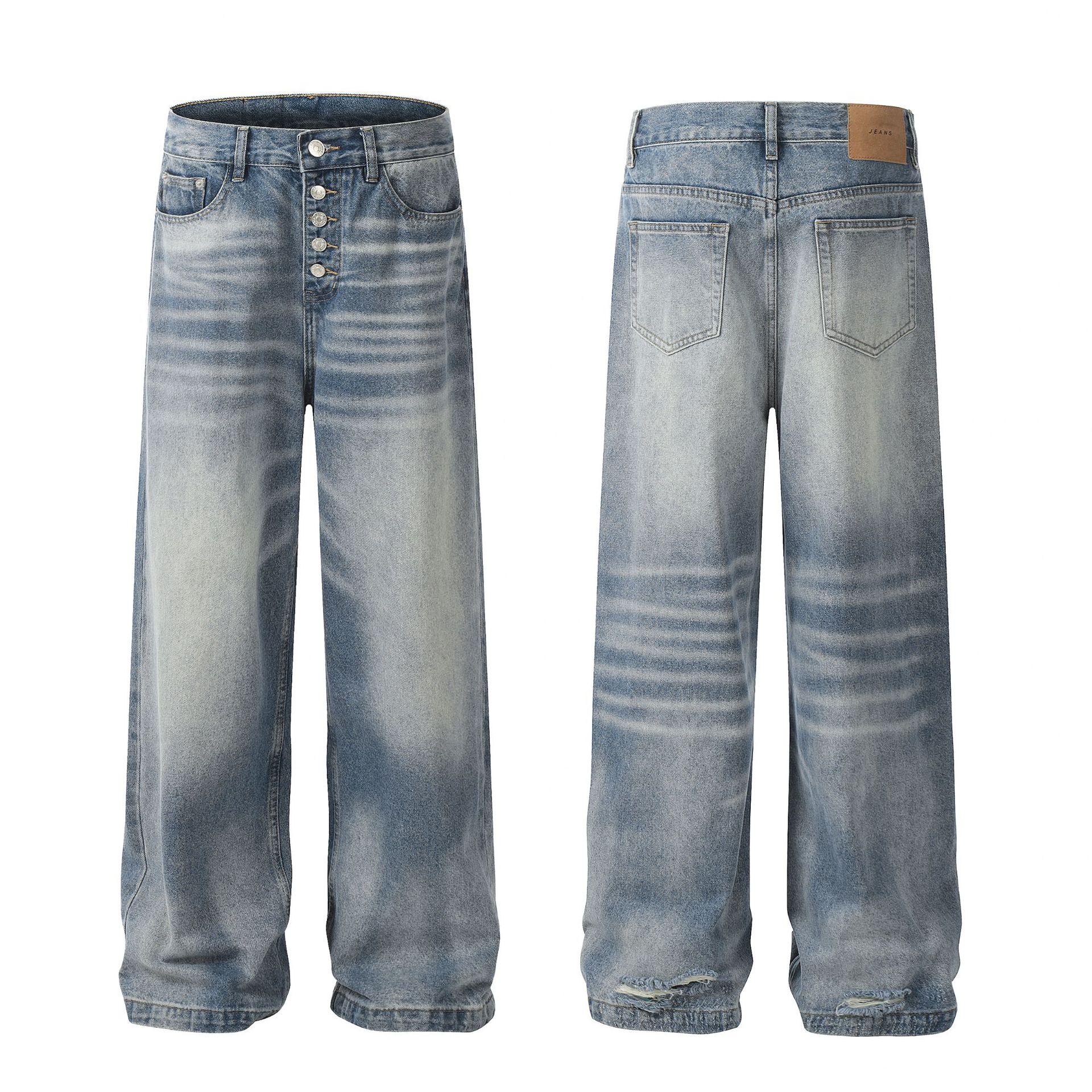Herren Jeans Mit Weitem Bein Und Stacked Effekt Loose Fit_voghion.com