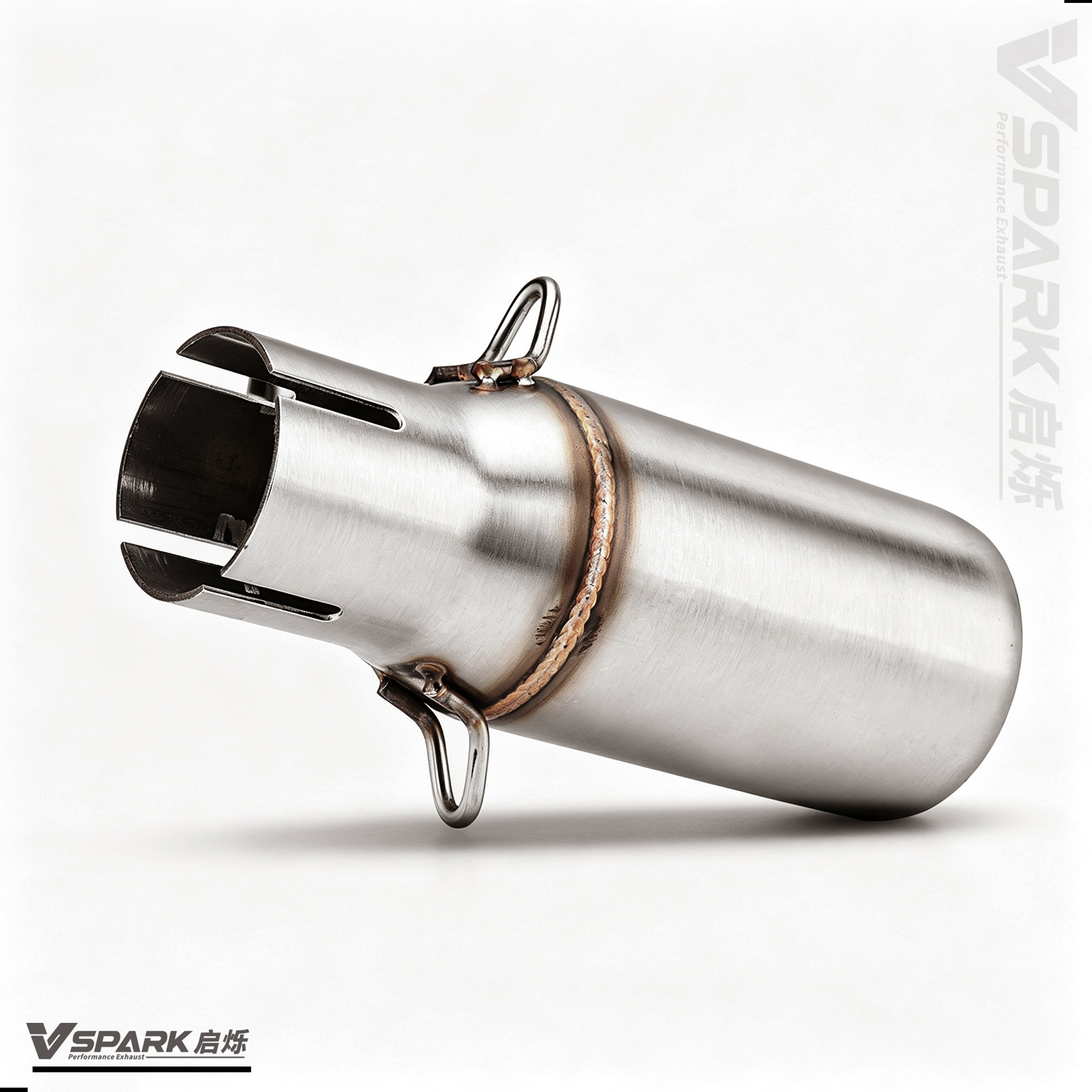 Motorcycle exhaust pipe modification: adapter for connecting a 35-48mm mid-section to a 51mm tail section, ensuring a seamless installation