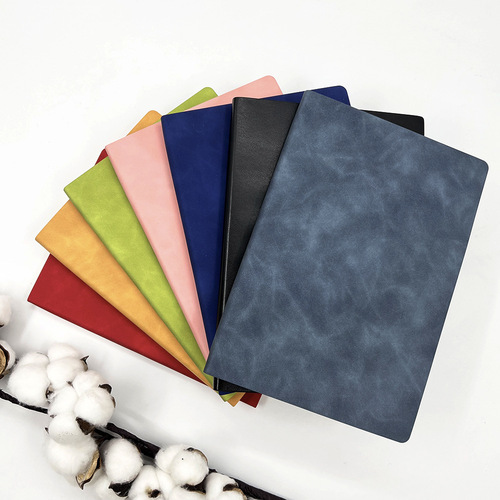 A5 soft cover notepad simple business diary retro creative office stationery notebook