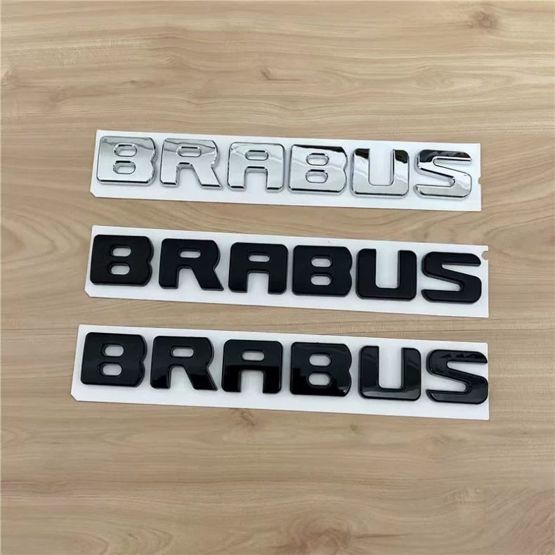 Suitable for Mercedes-Benz G-Class, E-Class, C-Class, and S-Class modifications: Barbus lettering, black emblem, car logo