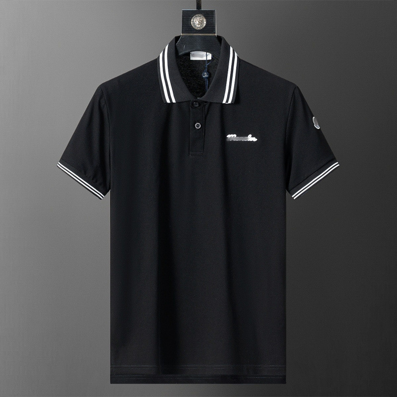 Camiseta de polo transfronteriza correcta de color sólido Jacquard camiseta de manga corta de punto Casual Compliance comercio exterior Dunhuang