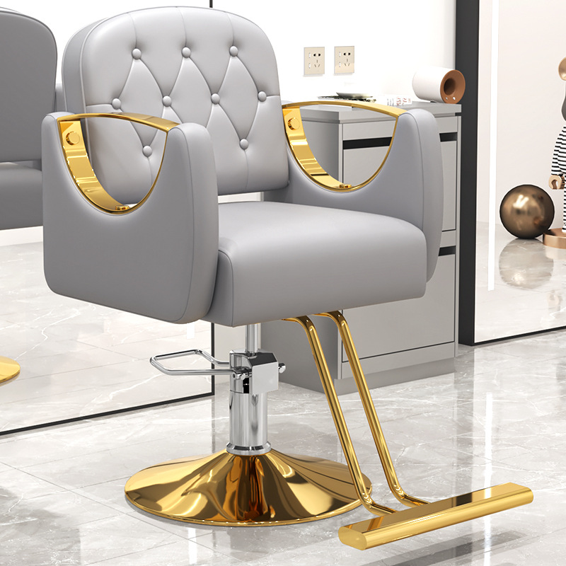 Fábrica directa de sillas de peluquería taburetes de peluquería asiento giratorio elevador para salón de peluquería silla de corte de pelo giratorio