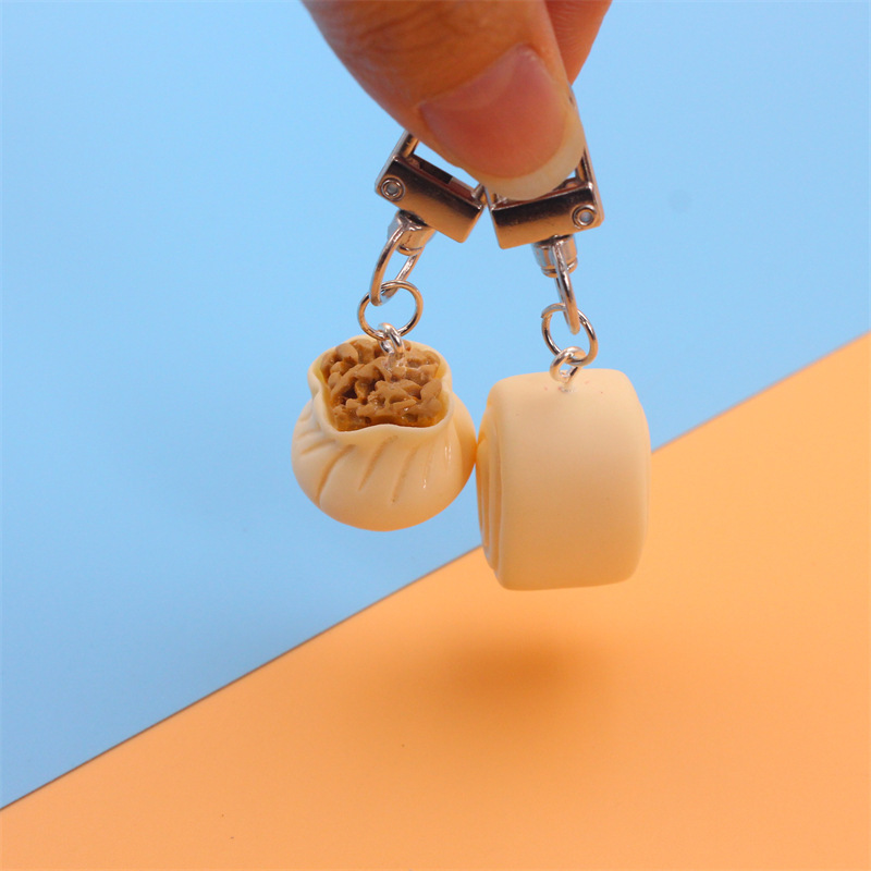 Cute Realistic Food Keychain Creative Dumpling Pendant Gift_voghion.com