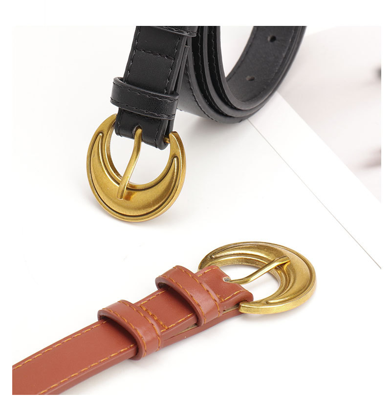 Retro, Simple Style Style Retro Simple Style Solid Color Pu Leather Alloy Plating Women's Leather Belts