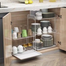厨房置物架桌上收纳架子家用神器桌面多层橱柜分层隔板碗盘放置新