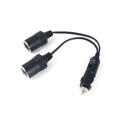 Car cigarette lighter one-to-two high-power Siqaret yandırıcısı - -black-color-008cigarette-lighter-female-socket-25cm18awg