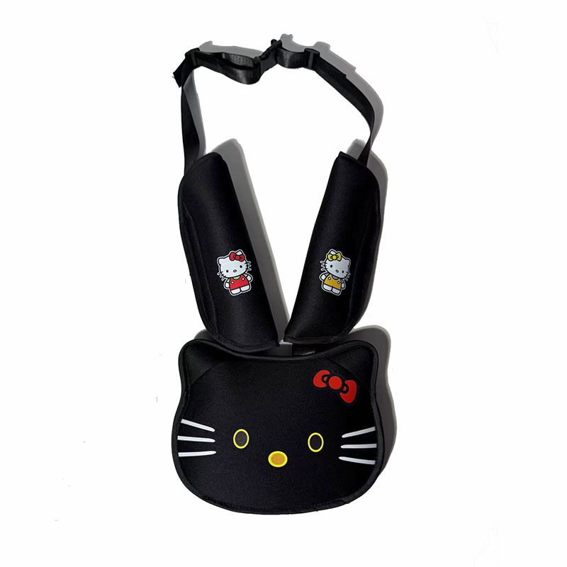 Cat Head Auxiliary Safety Belt Limiter Holder, Car Kids Safety Belt Adjustment Anti-Stranglehold Shoulder Protector