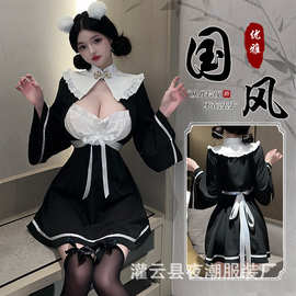 新款情趣内衣古典旗袍纯欲风制服睡衣性感情趣免脱制服套装2588