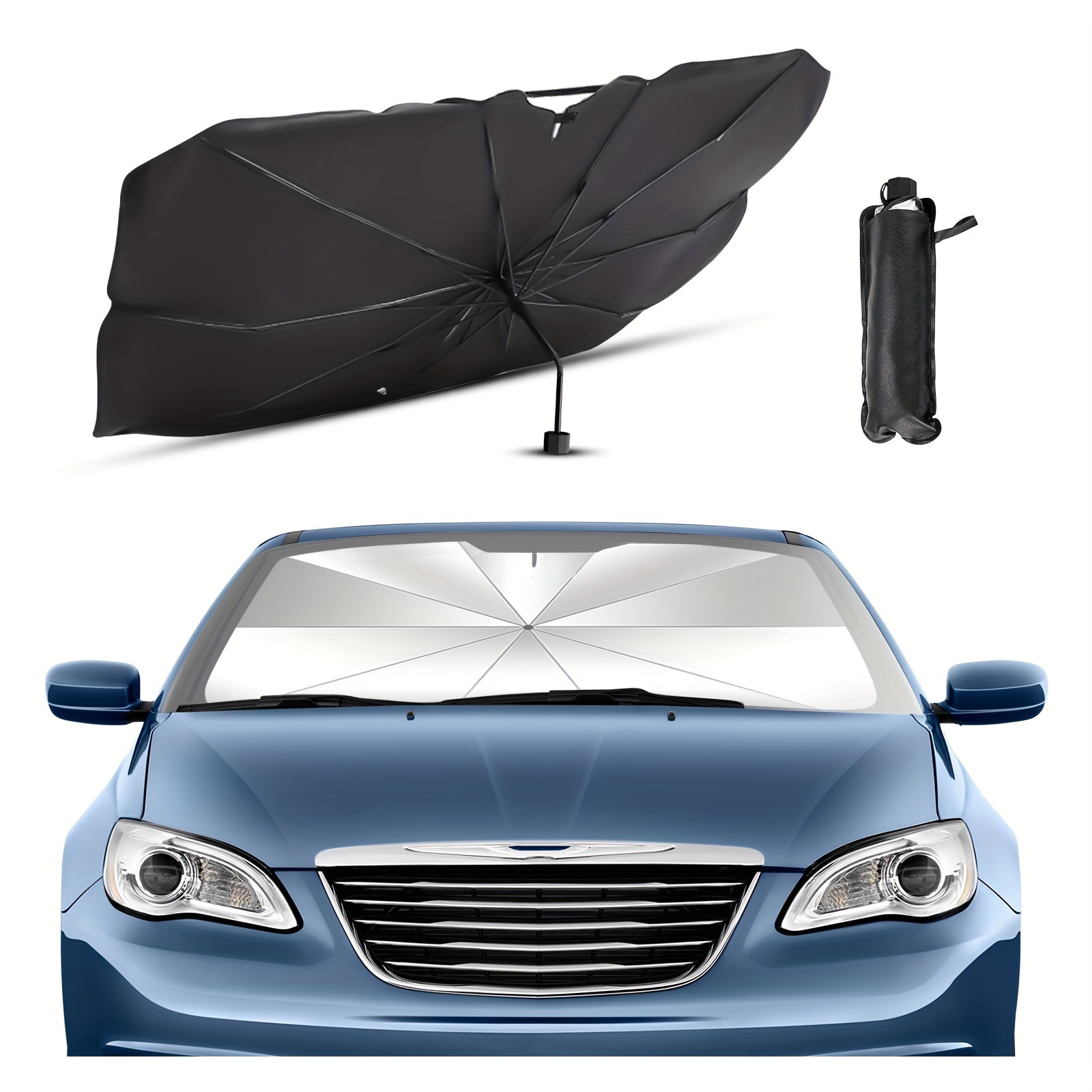 2025新款跨境代发汽车挡风玻璃遮阳伞可折叠汽车遮阳伞