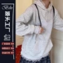 套头蕾丝连帽长袖卫衣