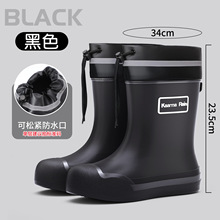 日系粉色时尚束口女雨鞋卡其英伦雨靴中短筒水鞋防滑厨房鞋胶靴女