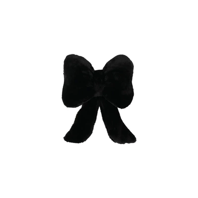 Support Car Pillow, Waist support - rabbit-hair-bow-ribbon-headrest-black