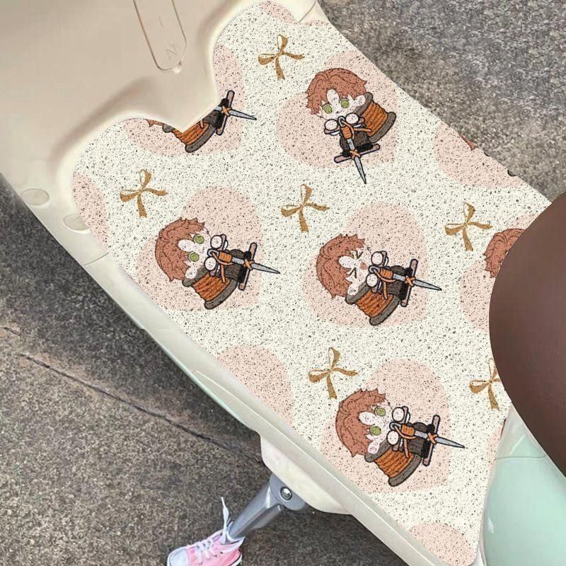 Deep Space Light Night Cartoon Silk Loop Cuttable Electric Vehicle Foot Mat Thickened Dirt-Resistant Foot Mat with Label Direct Sales Foot Mat