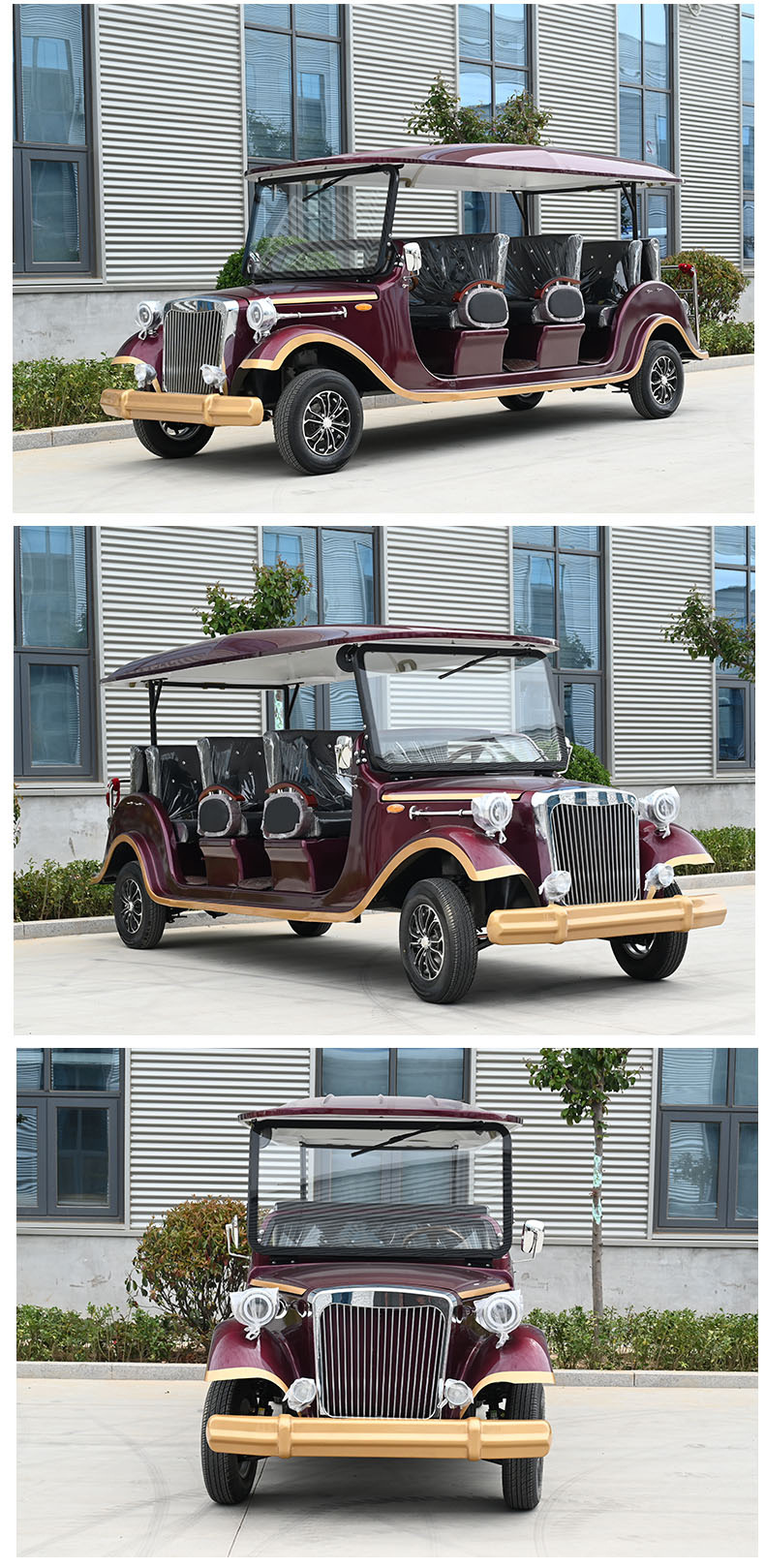 Retro Vintage Car, Electric Sightseeing Car, Cultural Tourism Area Sightseeing Car, Estate Resort Hotel Reception Sightseeing Car
