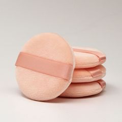 定妝絲帶手頭乾粉撲蜜粉散粉撲 大號小號化妝影樓棉化妝60mm批發