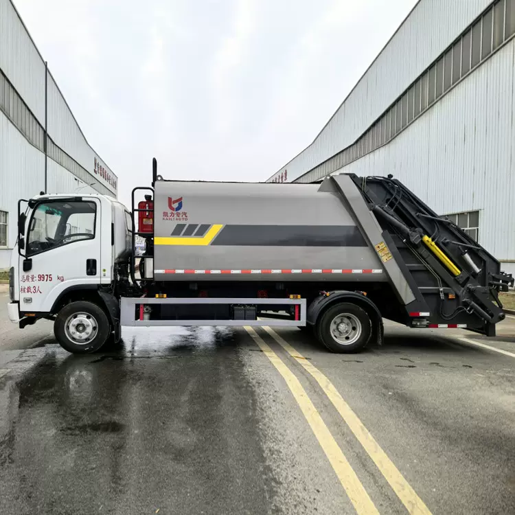 陕汽五十铃12吨压缩垃圾车20方垃圾清运车国六新款