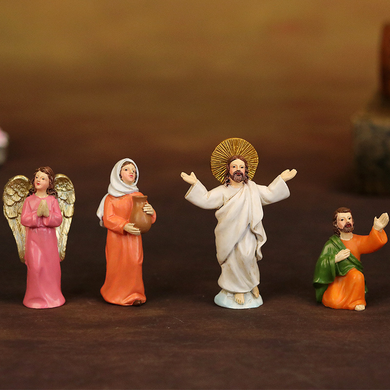 Escenas de Pascua realistas transfronterizas decoraciones creativas personajes clásicos regalos de vacaciones decoración artesanía de resina