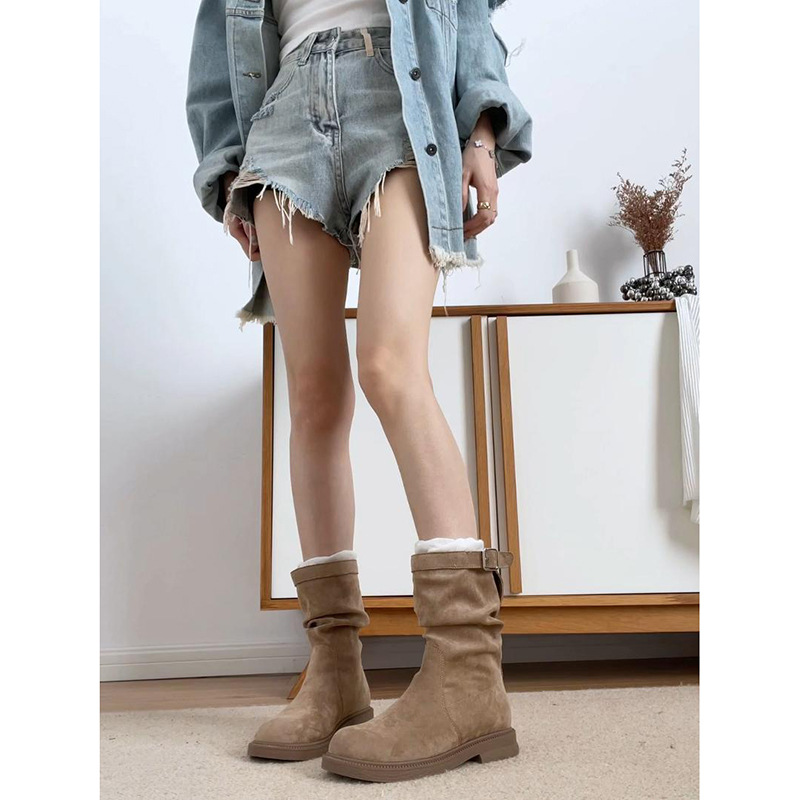 카키색 벨벳 안감