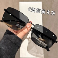 男性用ナイロン偏光サングラス、ハイエンド、運転、日焼け止め、特殊メタルサングラス、Lサイズ、2025新しいスタイル