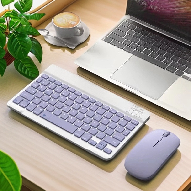 Wireless Bluetooth Keyboard Mouse suit Mobile Phone Tablet Notebook IOS Unisex Portable Mute Keypad