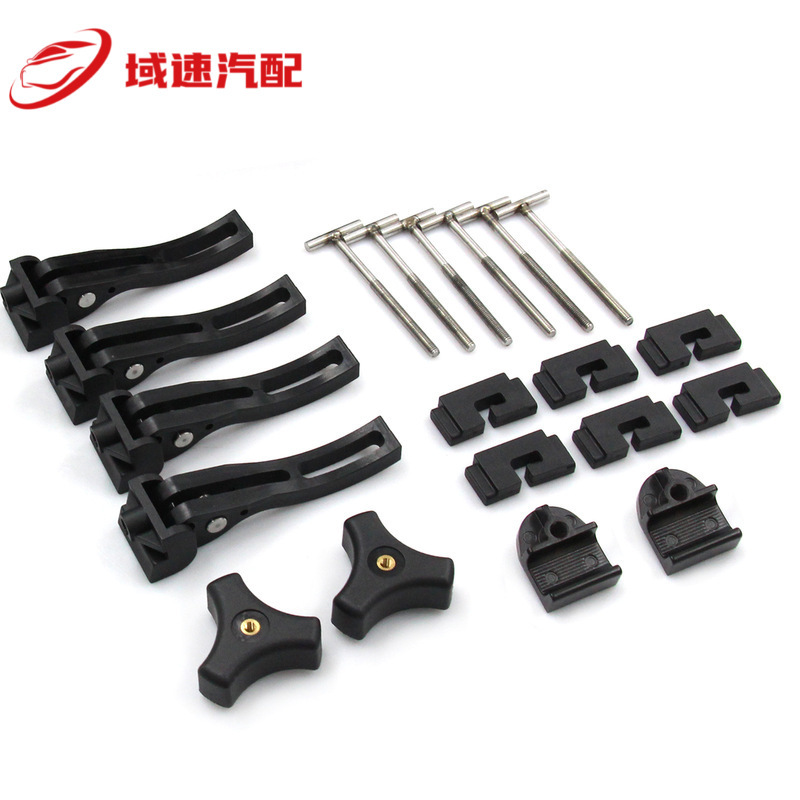 Replacement and accessory parts kit for hard three-folding and four-folding truck bed covers includes nuts and T-bolts
