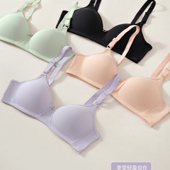 Caixianer 3299 シンプルな薄型レディースブラジャー、通気性があり、シルキーで快適なストライプのブラジャー、軽くて通気性があります。