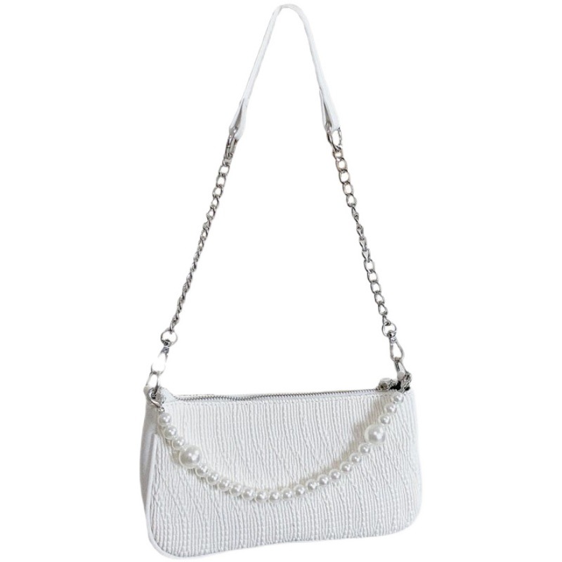 Modische Schultertasche Mit Perlenkette, Exklusives Design Für Damen_voghion.com