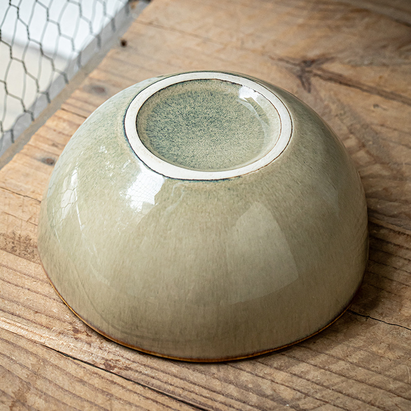 Tazón de fideos nostálgicos anticuados Tazón de cerámica de 5,5 pulgadas Tazón de desayuno engrosado horno irregular en ensaladera exportación transfronteriza