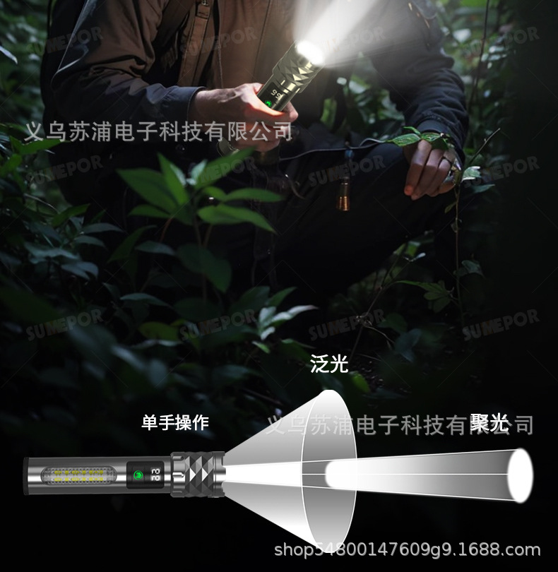 Strong Light Flashlight Sumepu Ultra-Bright Outdoor Laser Wick Long Endurance Long-Range S-P75
