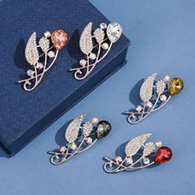 优雅气质合金水钻胸针秋冬大衣配饰胸花宫廷风复古防走光别针