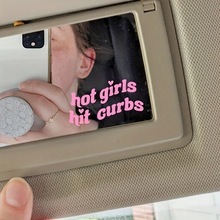 Hot girls  跨境外贸英文个性PVC汽车后视镜化妆镜装饰女士车贴