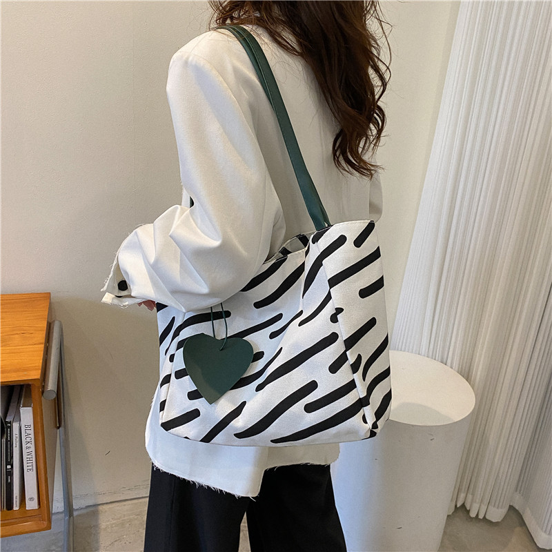 Women's Fashion Zebra Canvas Shopping Bags display picture 2