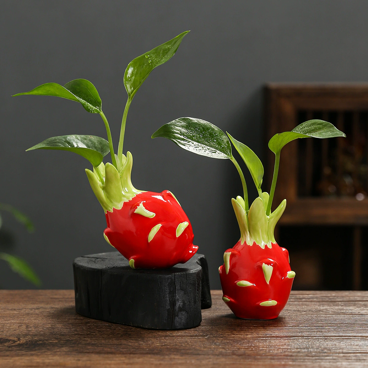 Новая креативная керамическая ваза с драконьим фруктом, гидропонное растение, путь, пенниворт, украшение для рабочего стола, украшения, цветочная композиция