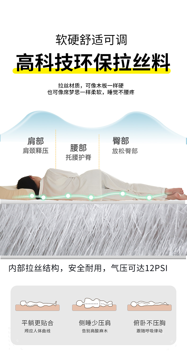 Bj30 Car-Specific Front-Row Integrated Inflatable Mattress for Vehicles, Travel Mattress for Sleeping in the Car