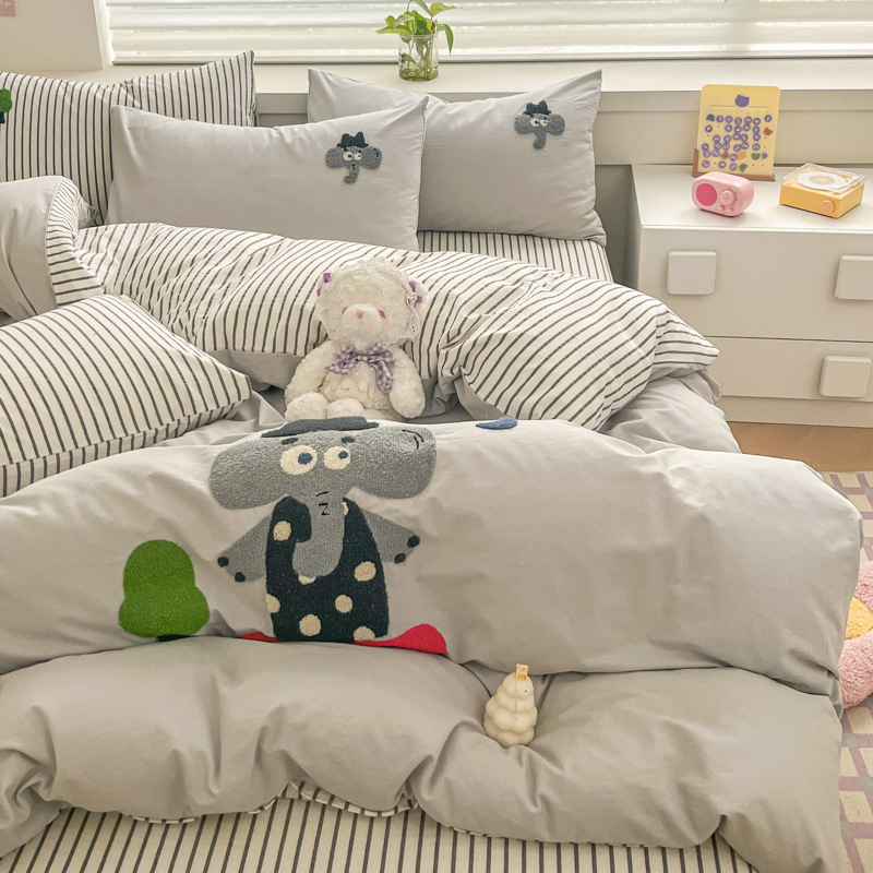 Inswind algodón cama de cuatro piezas set2025 nuevo algodón colcha cubierta sábanas de tres piezas set de cama de cama de cama