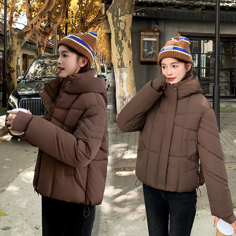 2025 invierno nuevo algodón con capuzas de moda exterior versátil chaqueta de algodón de los estudiantes chaqueta de pan chaqueta image 2