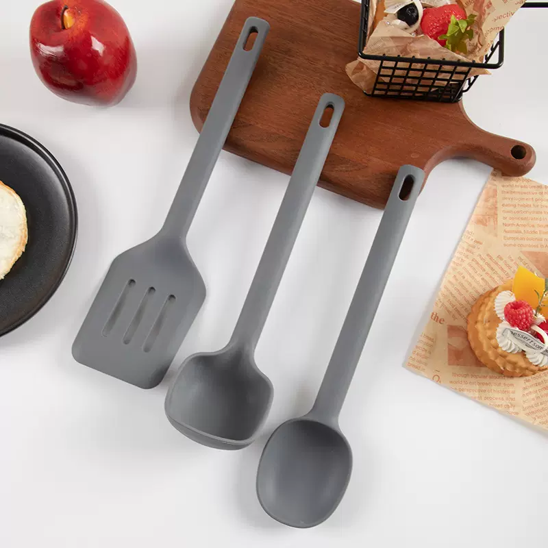 硅胶厨具全包一体手柄硅胶漏铲不粘锅炒菜锅铲煎厨房烹饪工具套装