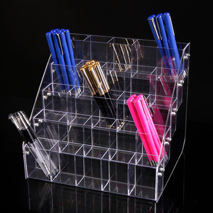 Stationery Pencil Gel Pen Ballpoint Pen Storage Pen Rack Display Rack Supermarket Pen Rack Acrylic Multi-grid Display Rack
