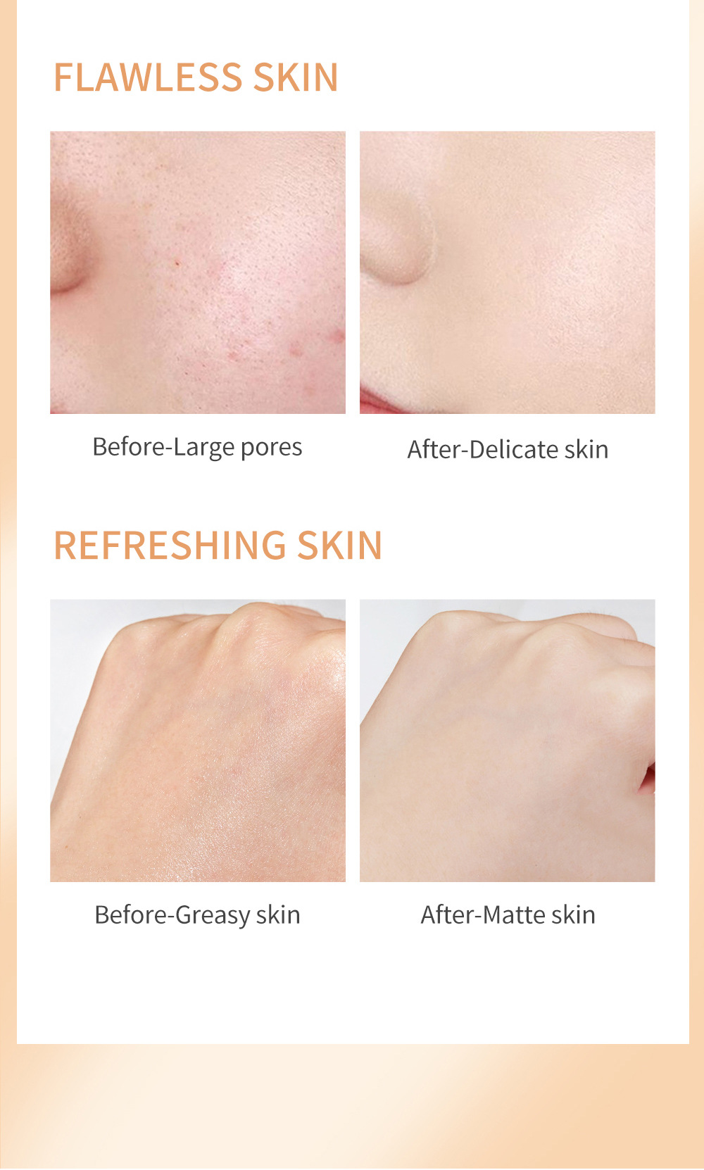 Carina QIBEST poudre de beauté tridimensionnelle naturelle en forme de coeur correcteur imperméable éclaircissant peau maquillage nu_voghion.com