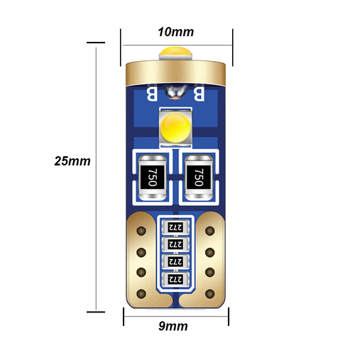 Factory direct sales cross-border e-commerce T10 3smd car led width indicator light 3030 high brightness stepless decoding IC small light