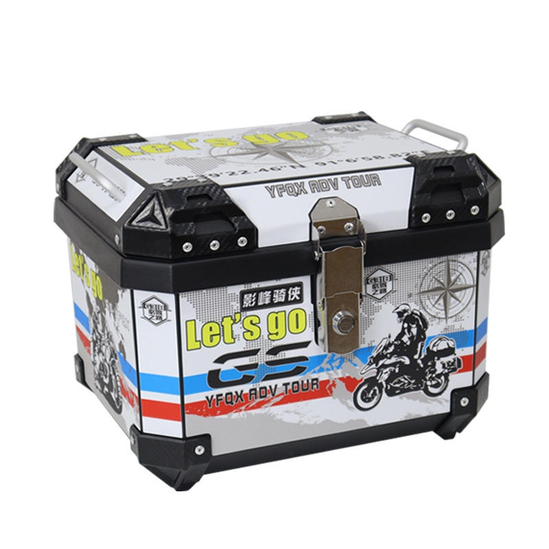 5u caja trasera de motocicleta caja trasera de coche eléctrico caja trasera de aleación de aluminio agrietado ternero no u150 de gran capacidad y12hr